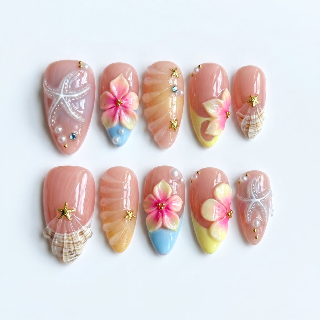 Tropical Siren & Sunburst Shell