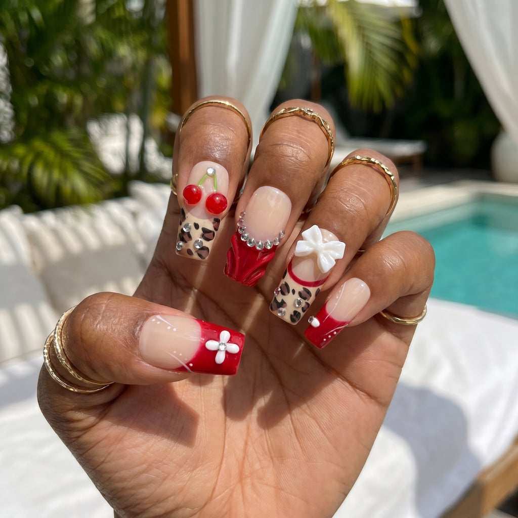 Cherry Leopard Print