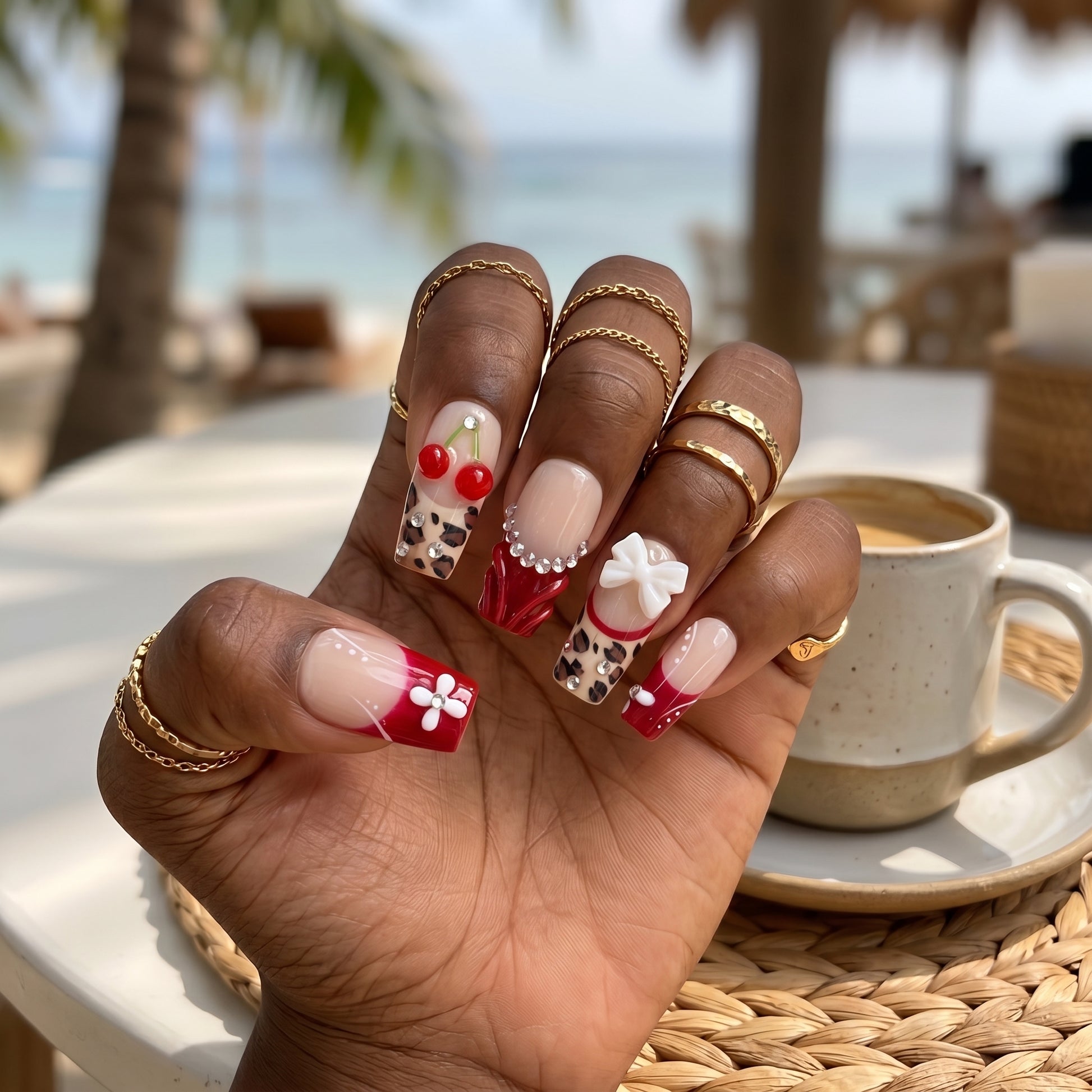 Cherry Leopard Print