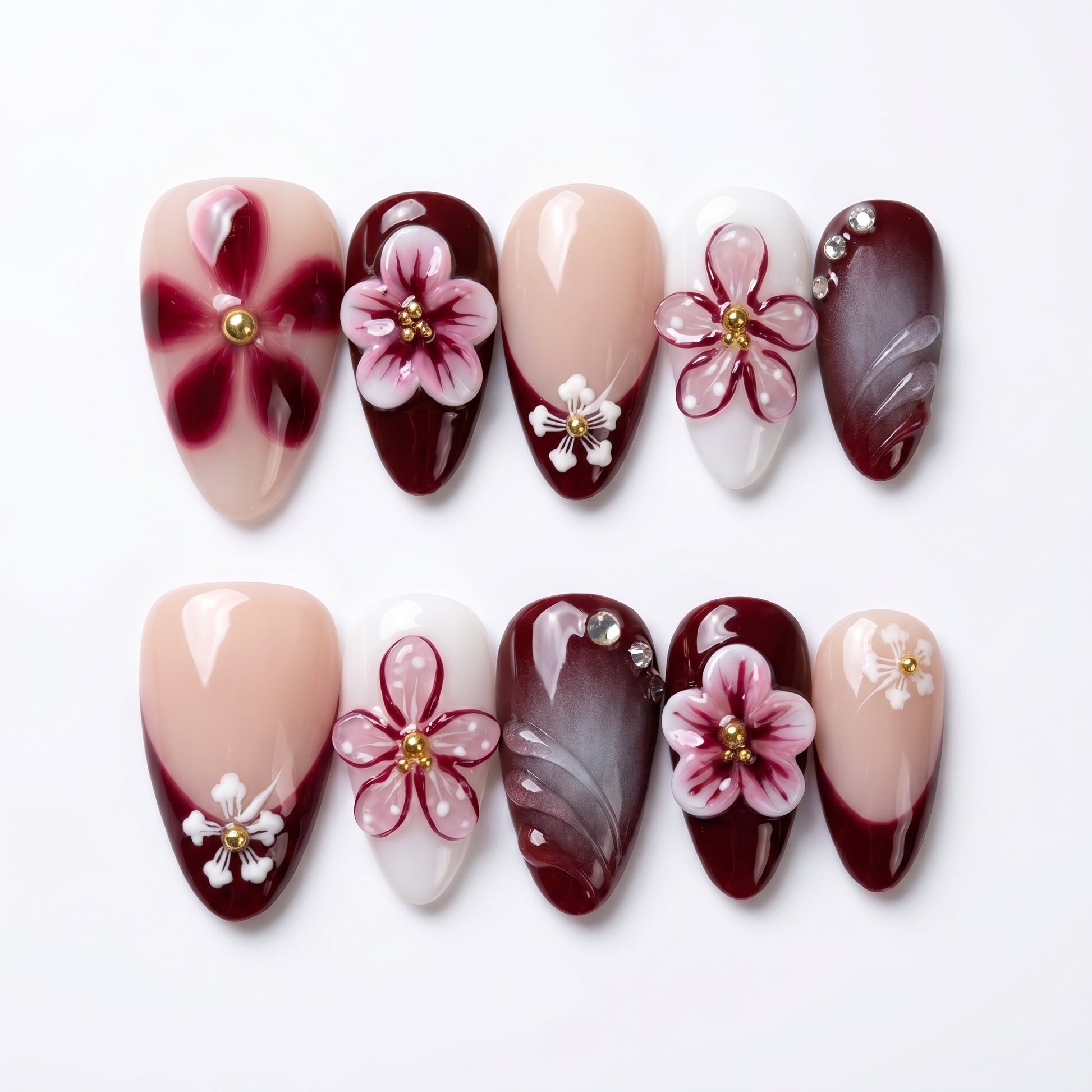 Burgundy Vintage Blossom