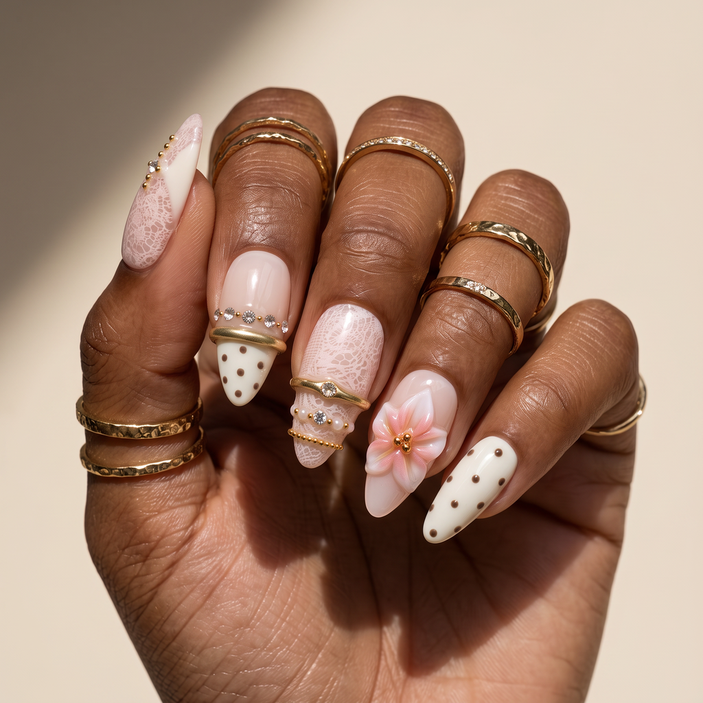 Vintage Lace & Sakura Bloom
