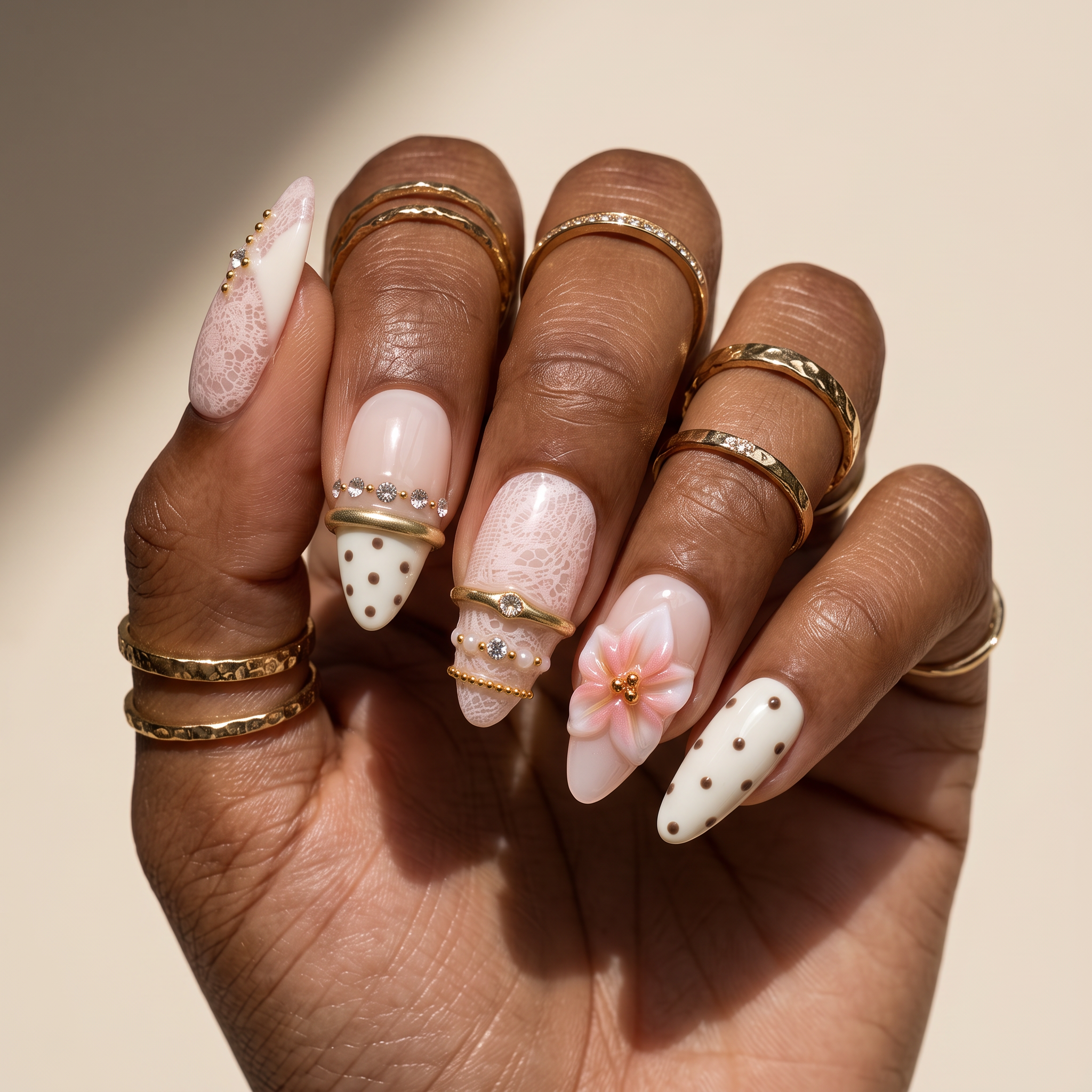 Vintage Lace & Sakura Bloom