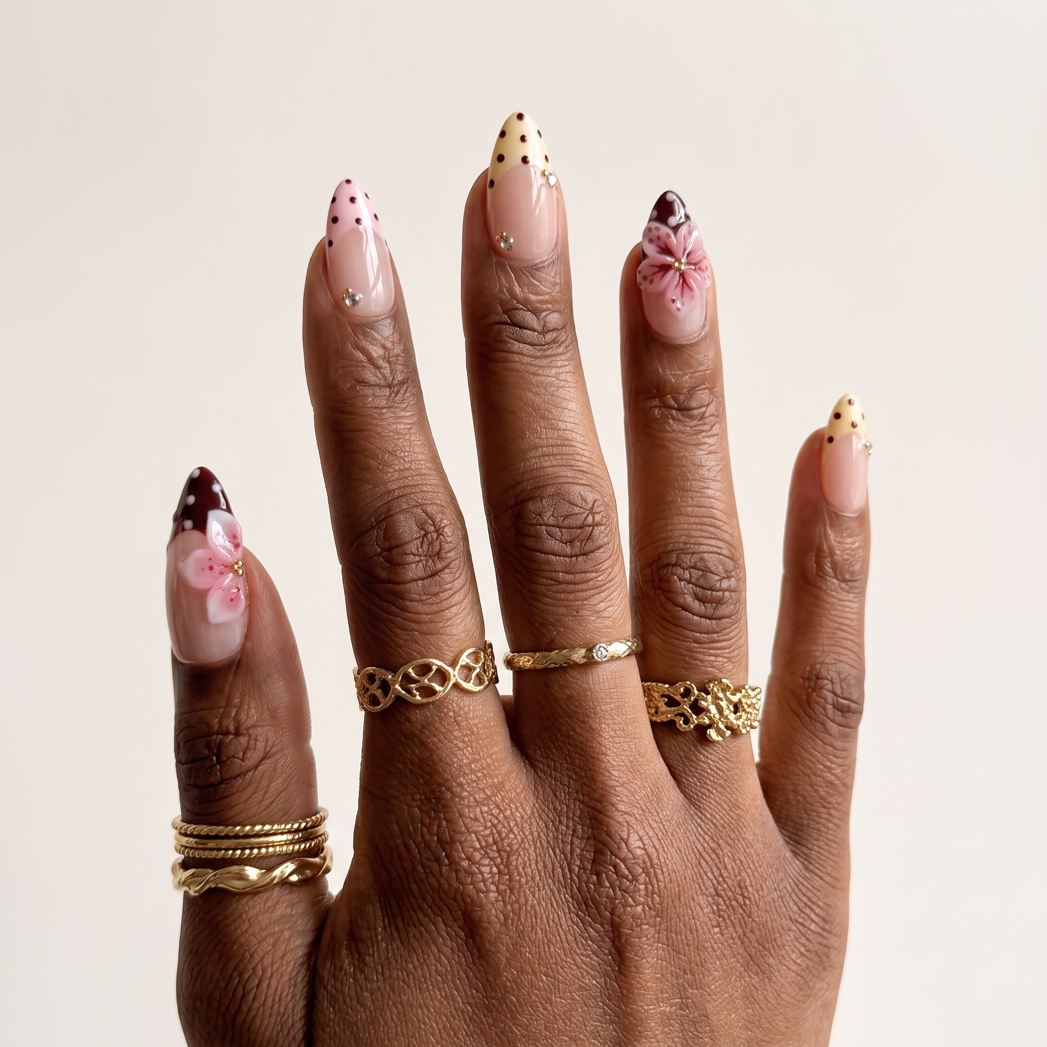Cherry Blossom & Vintage Polka