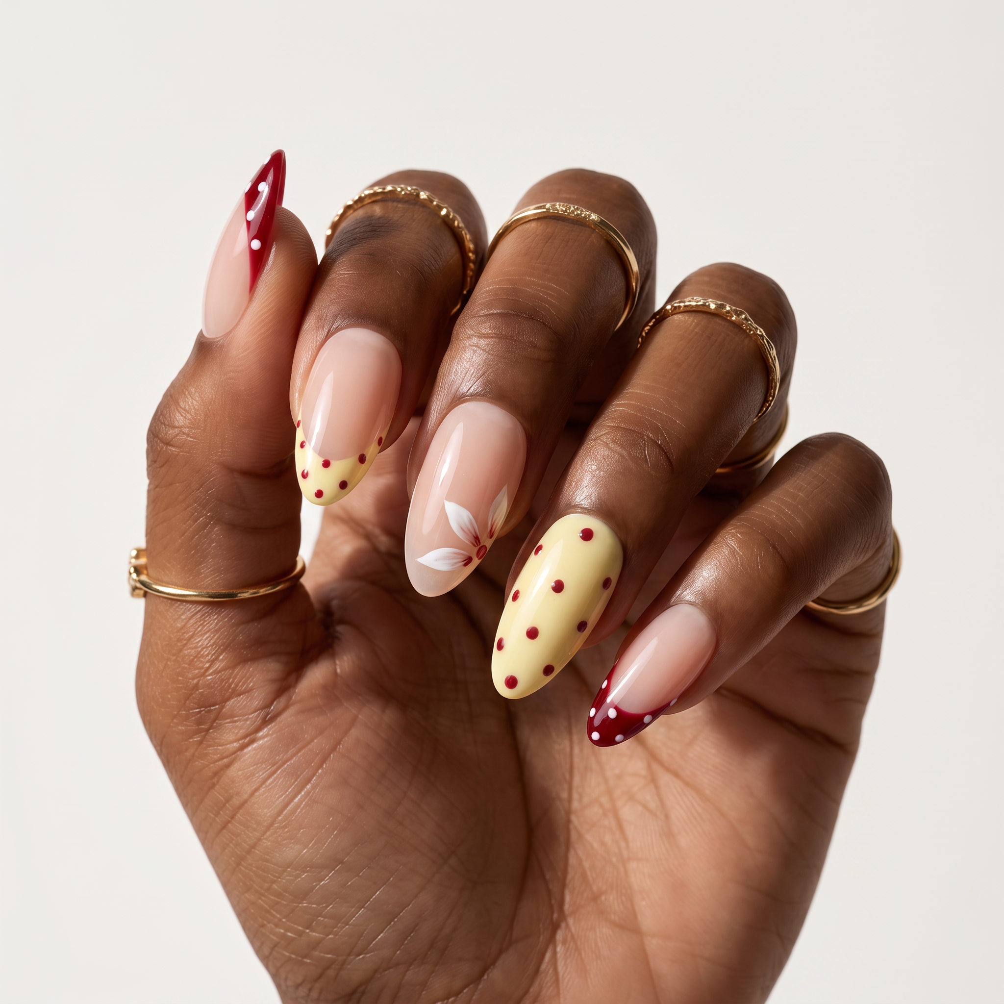 Cherry & Buttercream Retro Dots