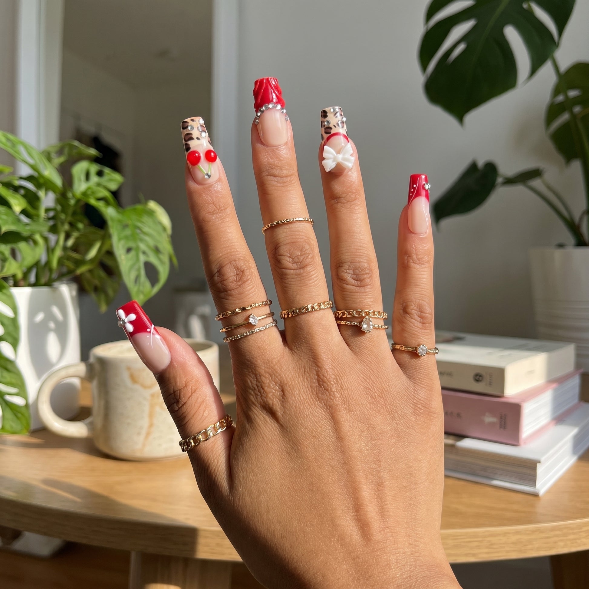 Cherry Leopard Print