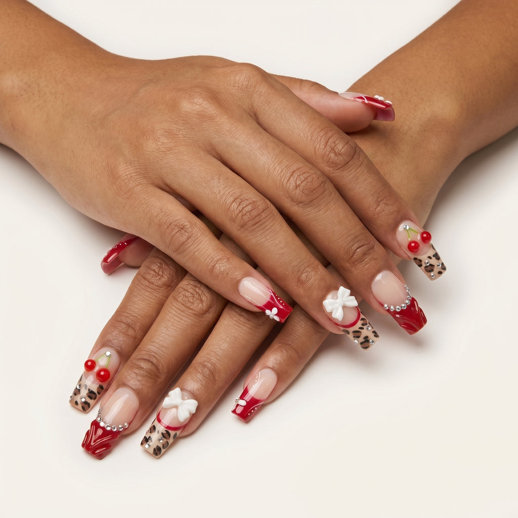 Cherry Leopard Print