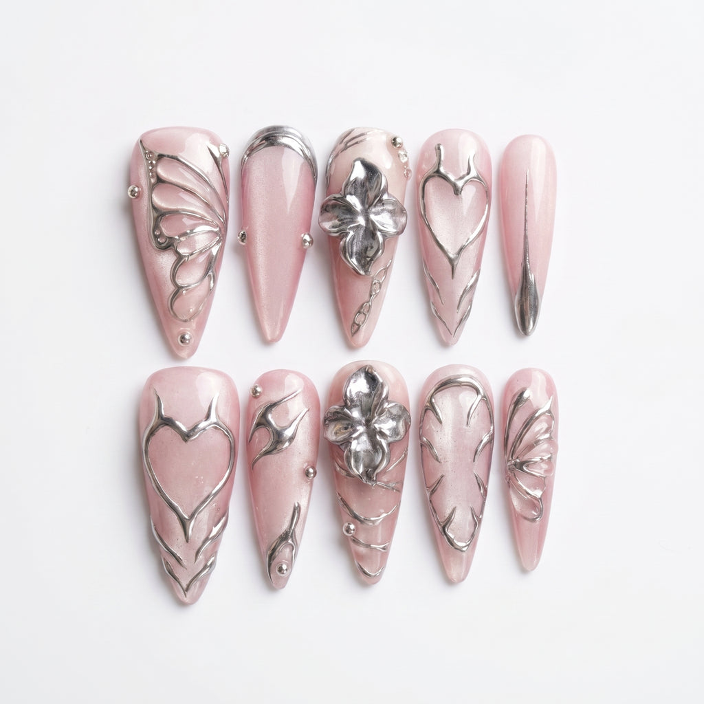 Metallic Flutter & Thyme Heart