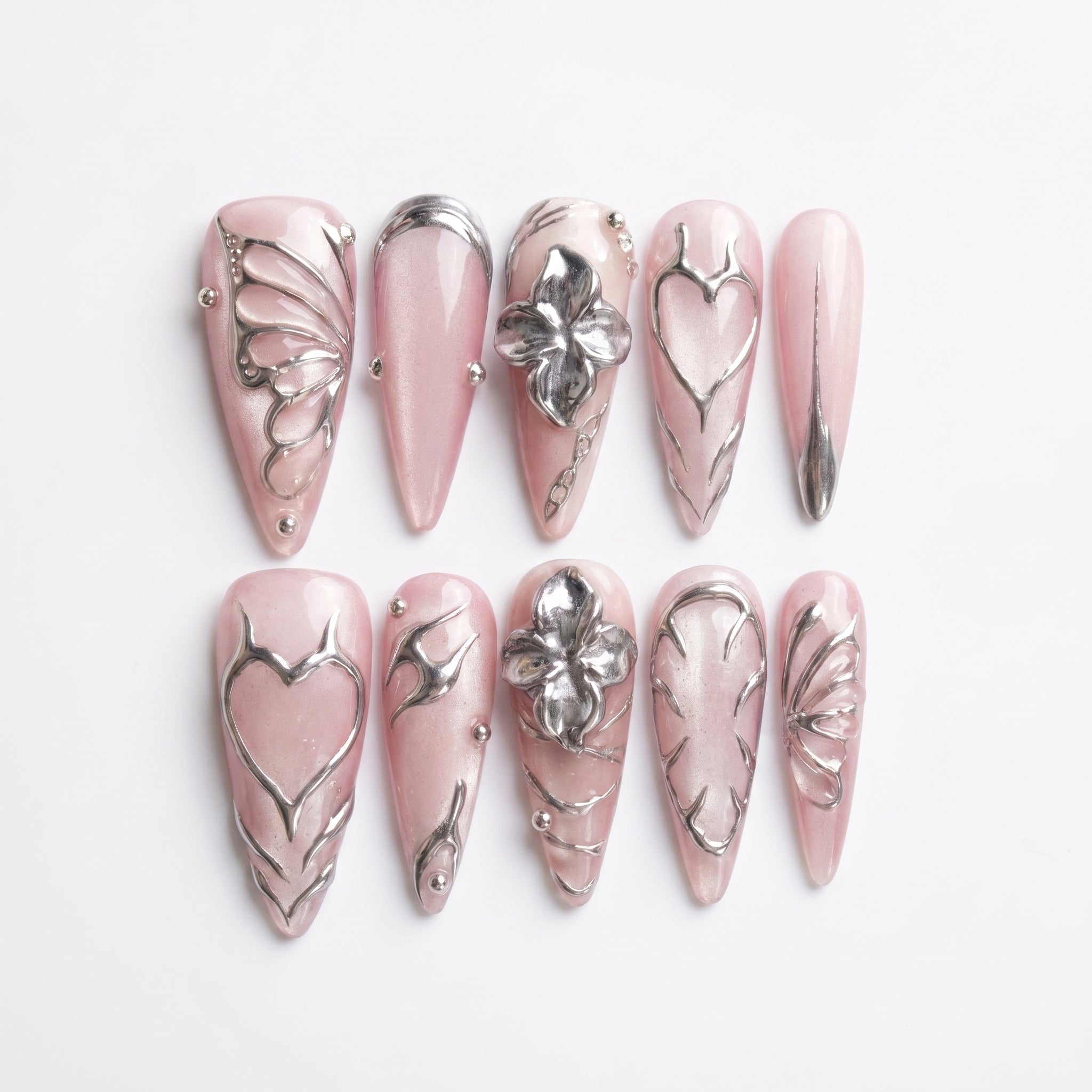 Metallic Flutter & Thyme Heart
